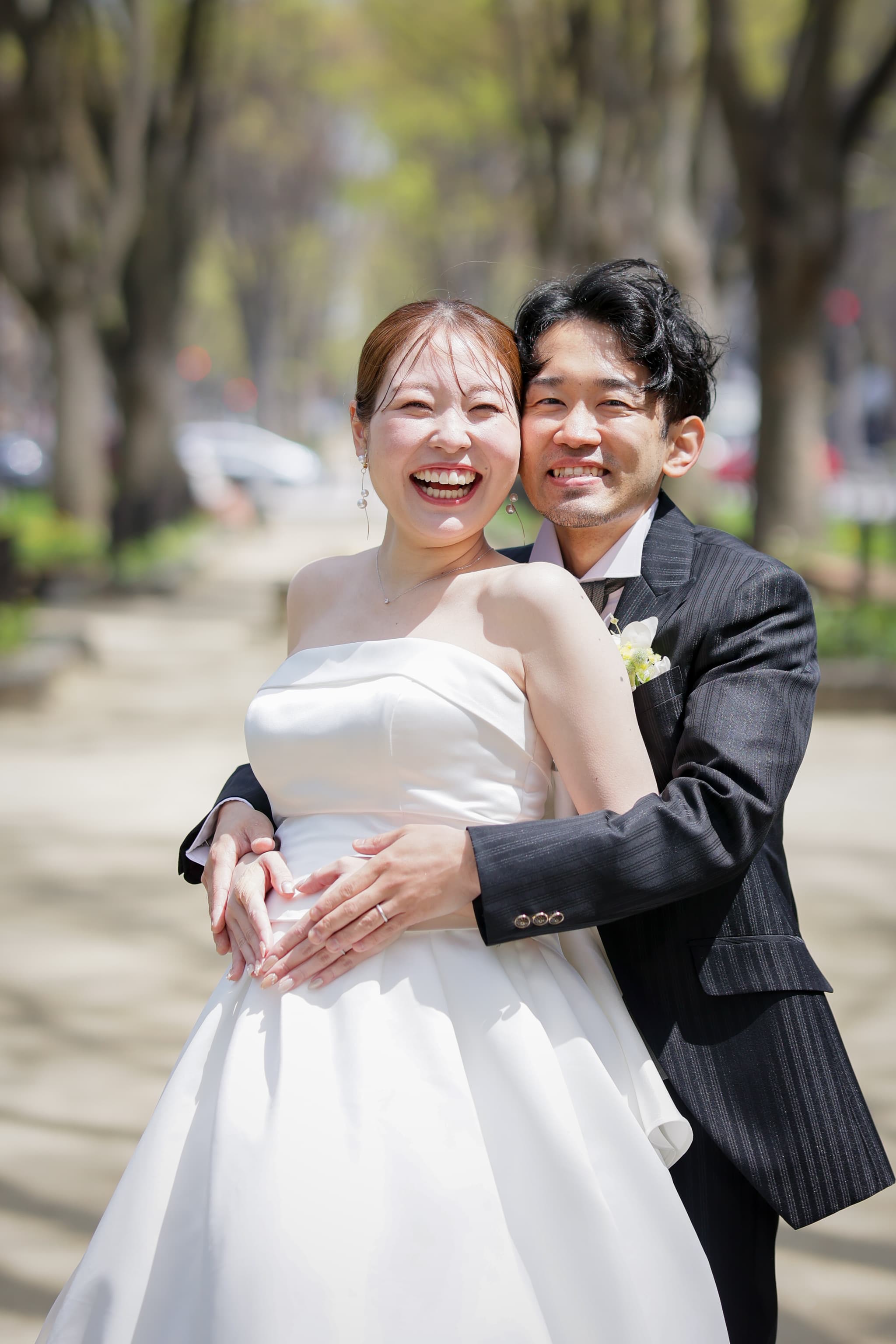 挙式後の定禅寺通りでの撮影♪