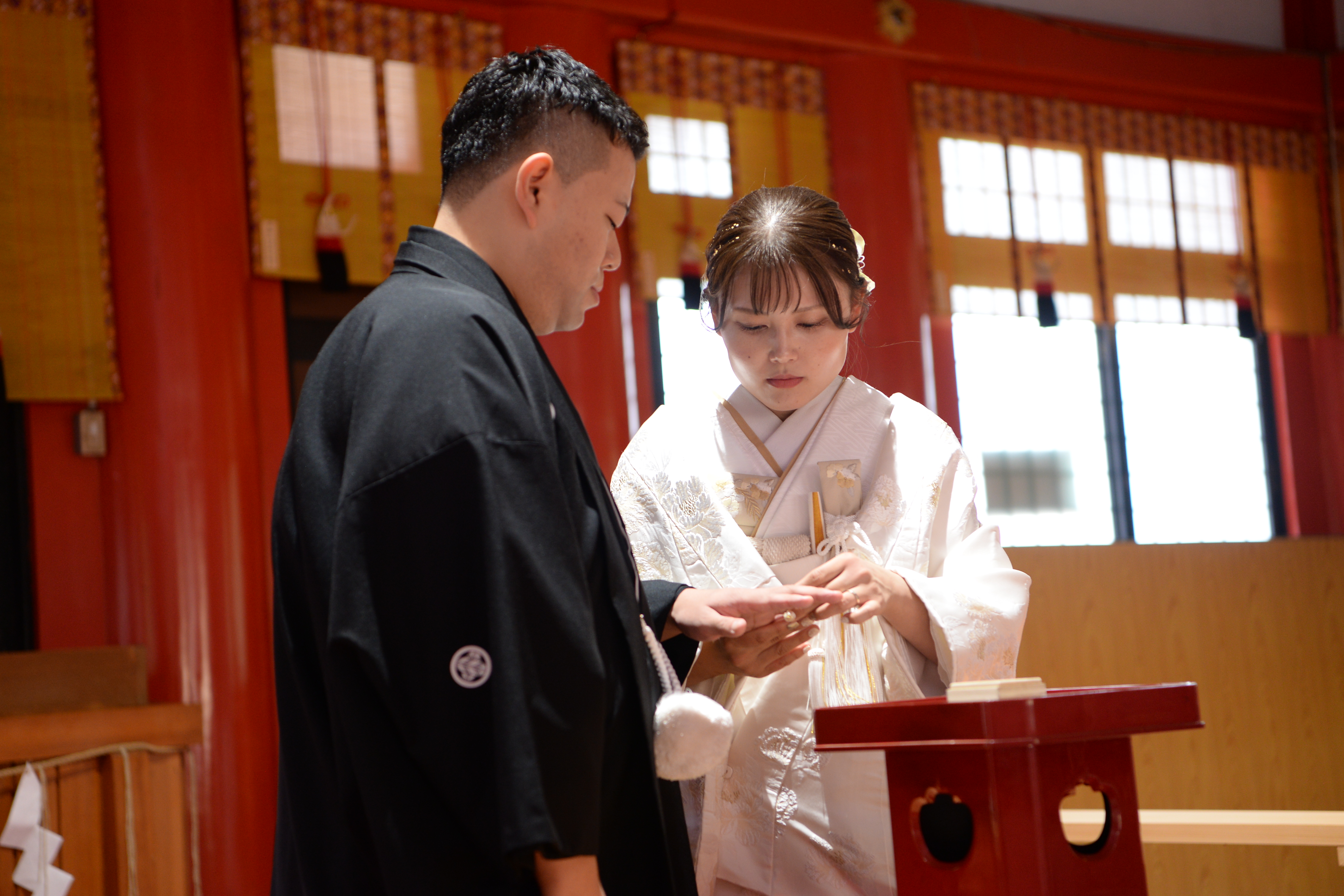 秋の神社式~白無垢で挙式、色打掛でロケーション撮影~