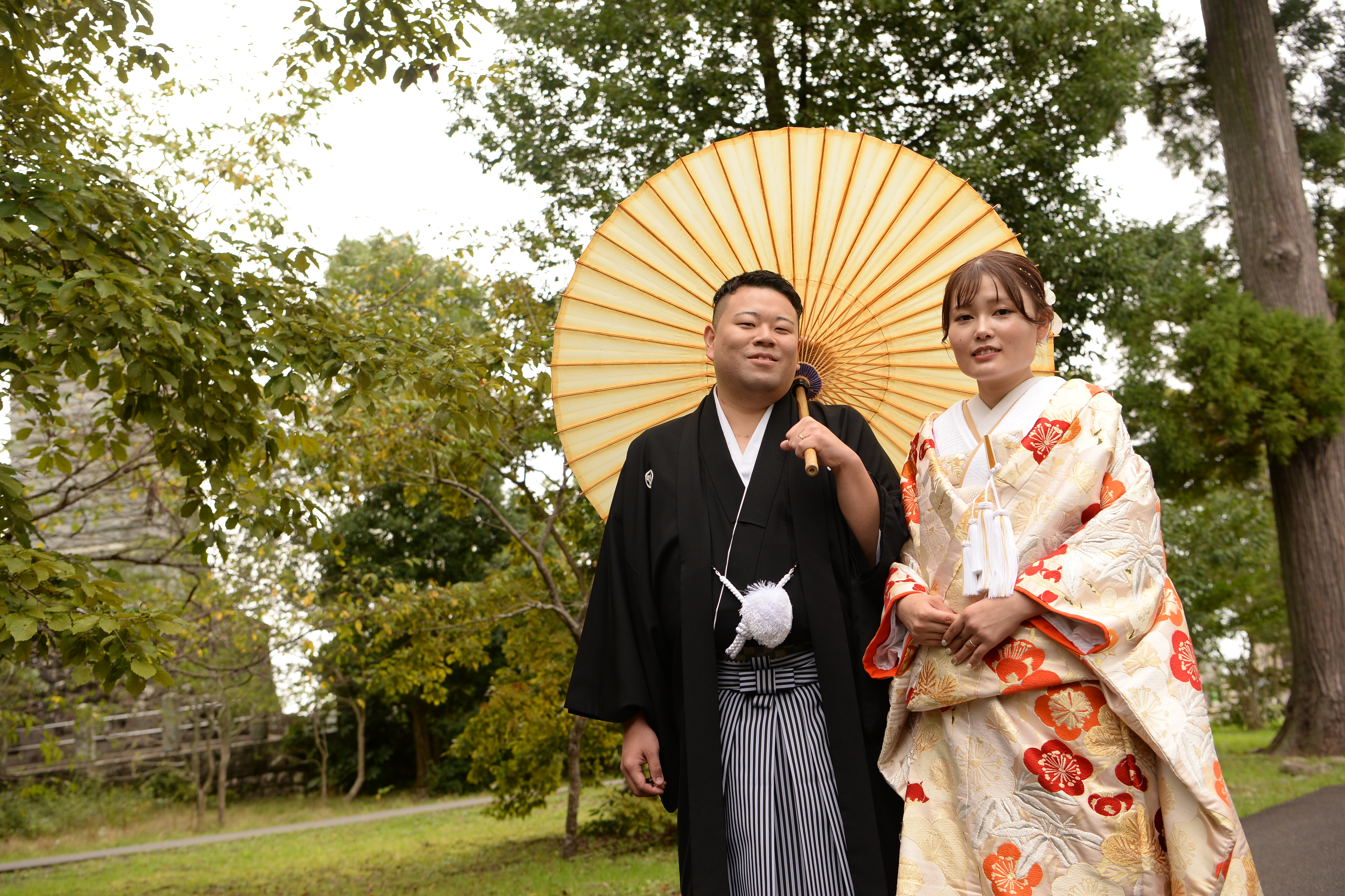 秋の神社式~白無垢で挙式、色打掛でロケーション撮影~