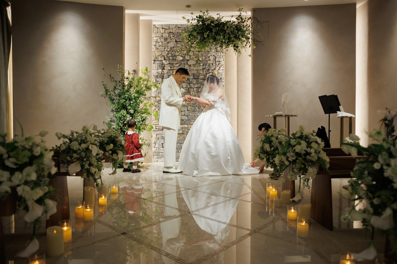 ナイトウェディングのお写真🕯