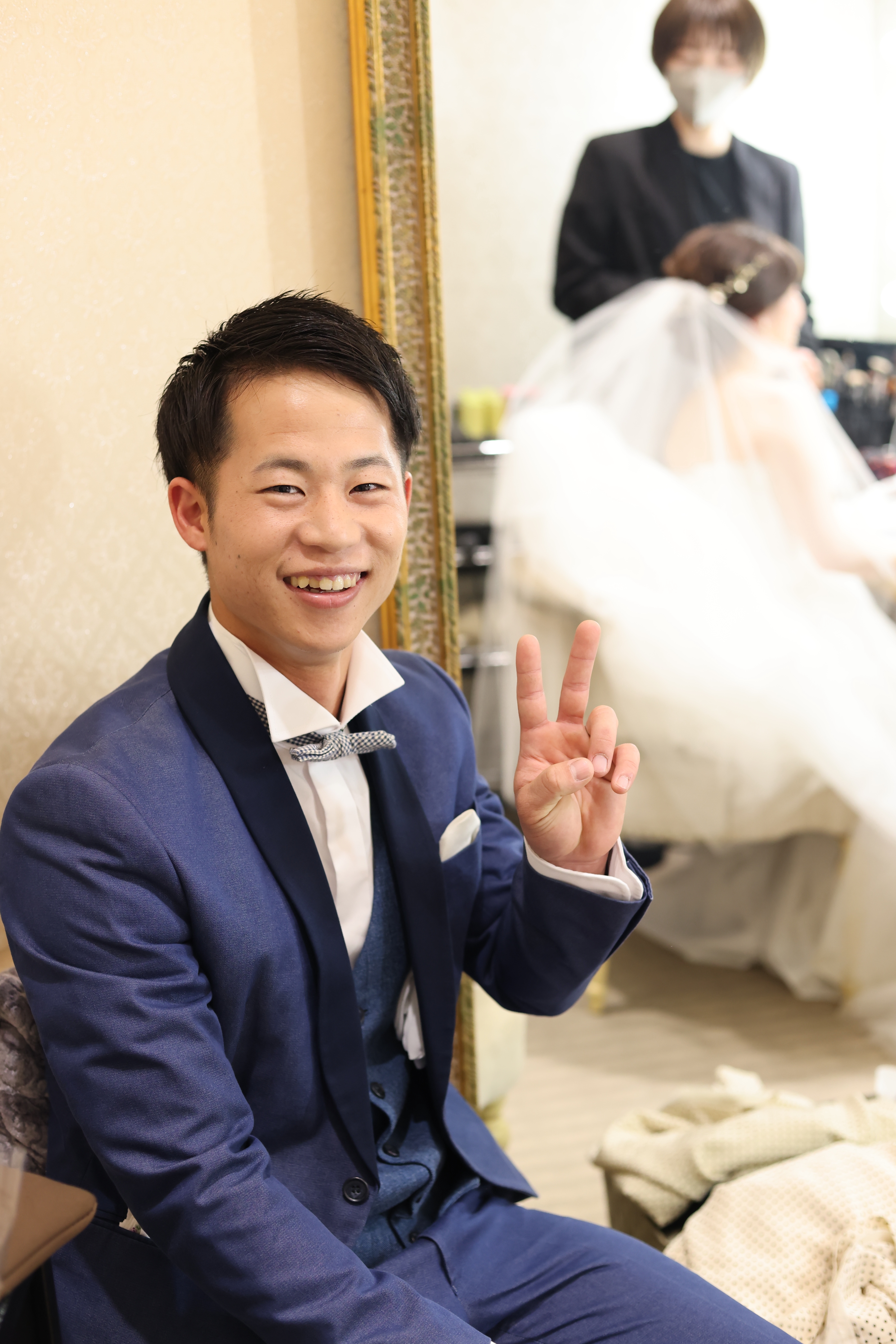 ずっとニコニコ！ずっと新婦様へちょっかい！面白い新郎様でした！