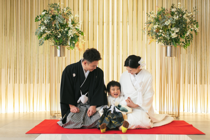 お子様と一緒にファミリーフォト♡