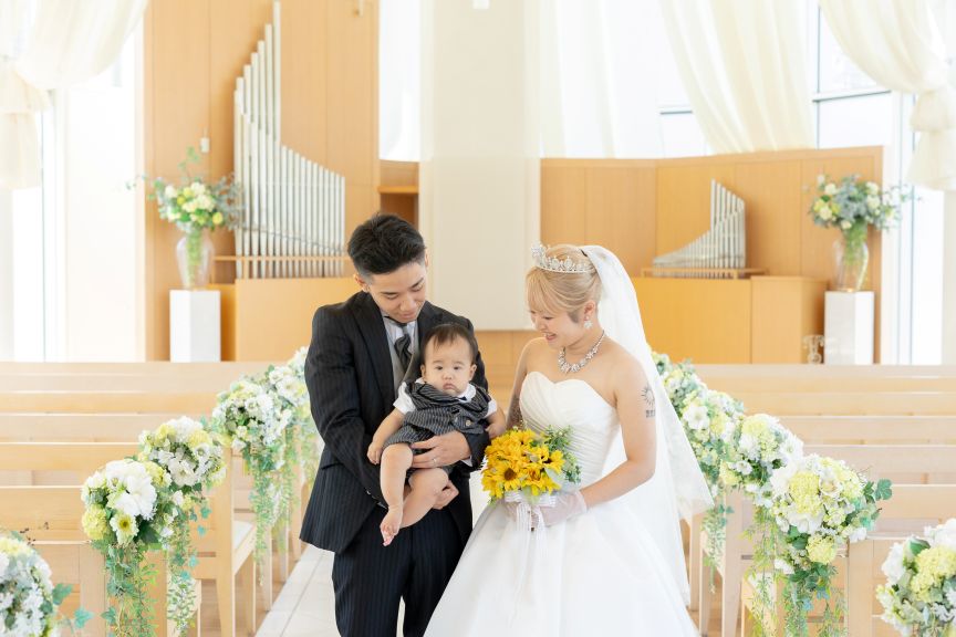 仲良し家族3人でフォトウェディング♡