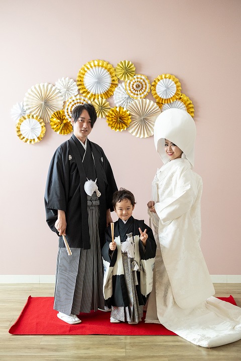 お子様と一緒に和装フォトウェディング♪