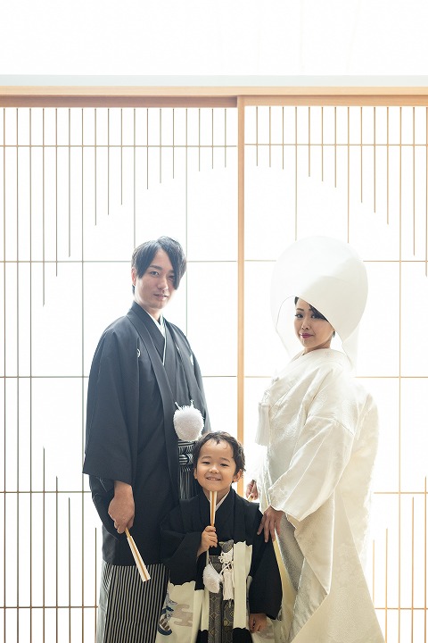 お子様と一緒に和装フォトウェディング♪