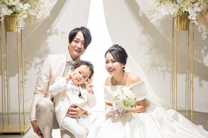 お子様と一緒にフォトウェディング♪ 洋装撮影