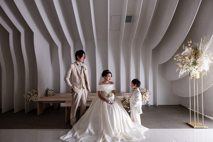 お子様と一緒にフォトウェディング♪ 洋装撮影