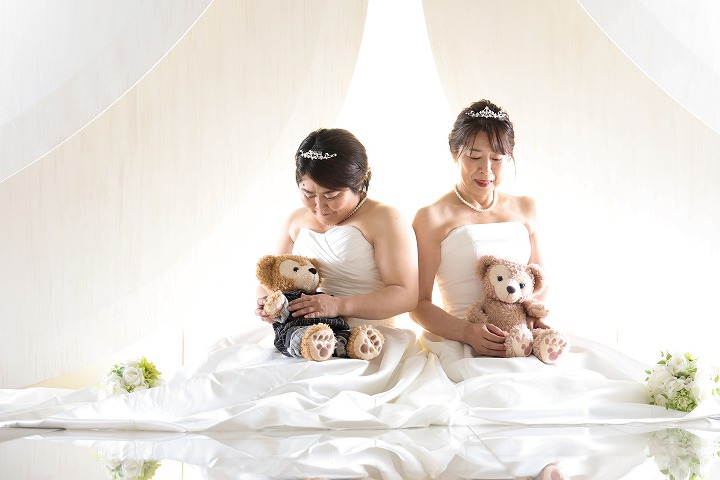 【ご友人様と一緒に♪】ソロフォトウェディング