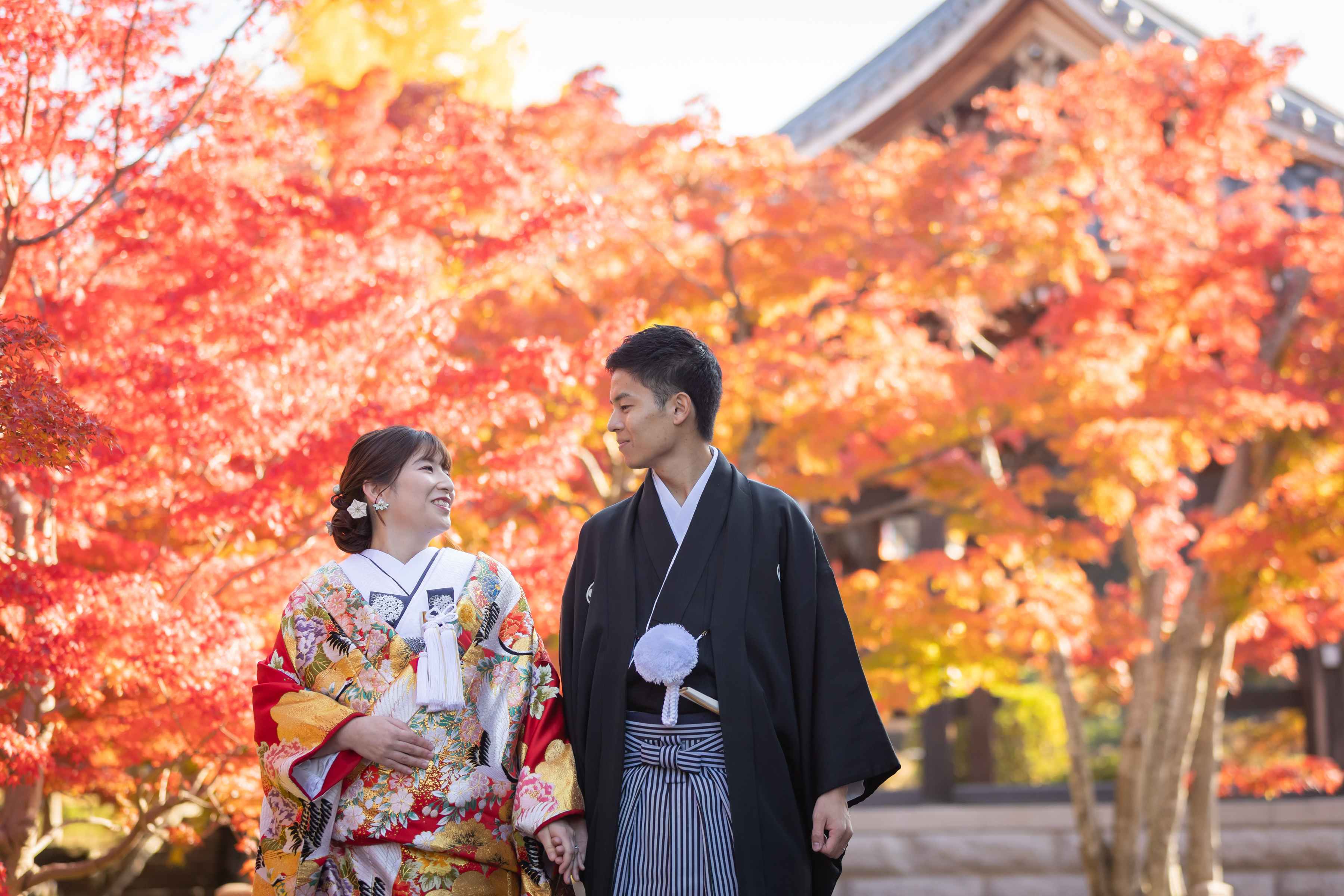 まだ間に合います！小さな結婚式京都店で紅葉ロケーションフォト