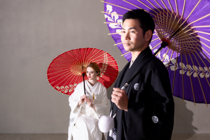 熊本チャペル フォトウエディングレポート No.61 【国際結婚カップル】和装スタジオプラン