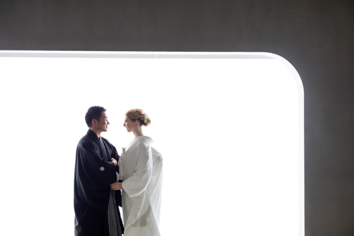 熊本チャペル フォトウエディングレポート No.61 【国際結婚カップル】和装スタジオプラン