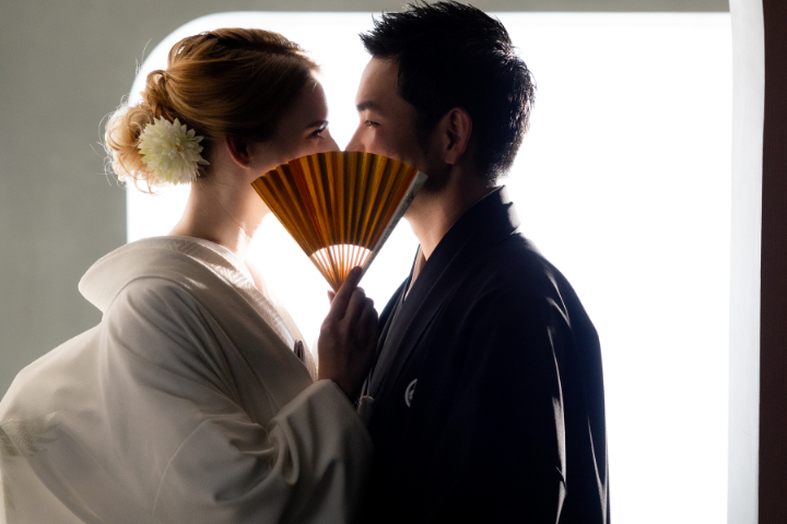 熊本チャペル フォトウエディングレポート No.61 【国際結婚カップル】和装スタジオプラン