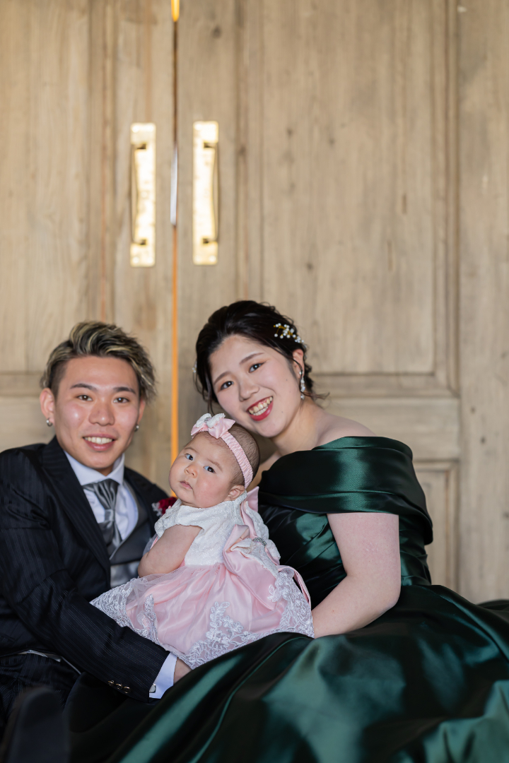 熊本チャペル　フォトウエディングレポート　No.62　【パパママフォト】洋装２点プラン