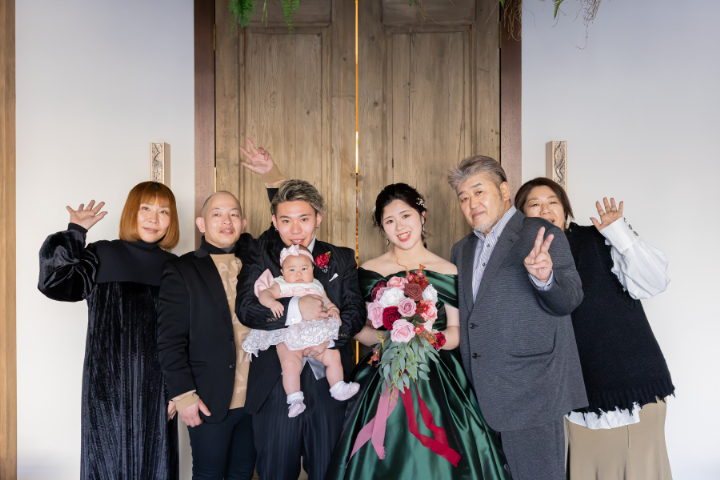 熊本チャペル　フォトウエディングレポート　No.62　【パパママフォト】洋装２点プラン