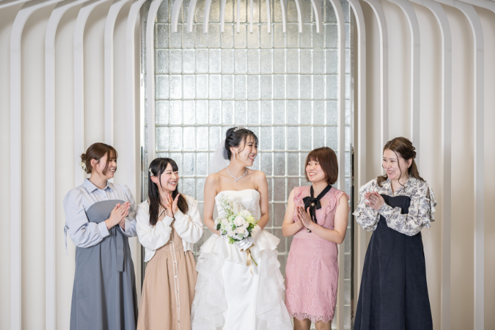 熊本チャペル フォトウエディングレポート No.66【ソロフォトウエディング】お友達も参加!