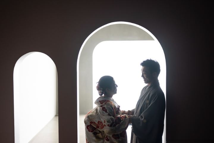 熊本チャペル　フォトウエディングレポート　No.69【和装スタジオ＆カラードレス】前撮りは小さな結婚式で！