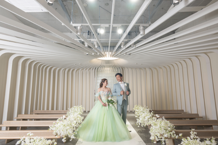 熊本チャペル　フォトウエディングレポート　No.69【和装スタジオ＆カラードレス】前撮りは小さな結婚式で！