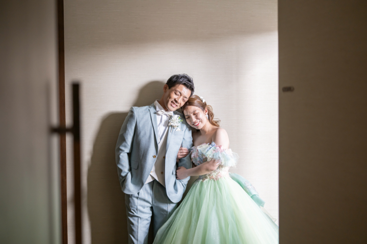 熊本チャペル　フォトウエディングレポート　No.69【和装スタジオ＆カラードレス】前撮りは小さな結婚式で！