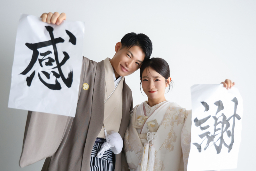 季節や天候に左右されないスタジオ＆チャペル　３点フォトプラン