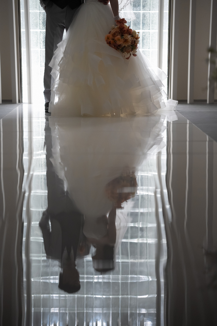 熊本チャペル フォトウエディングレポート No.37 光のチャペルと待合スポットでフォトウエディング