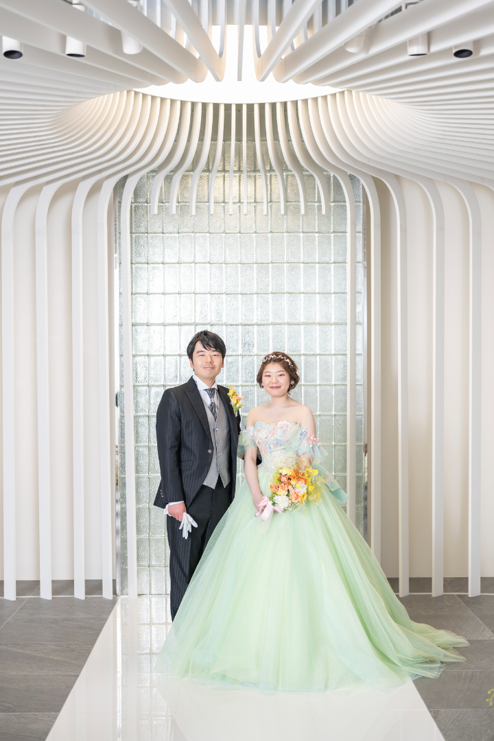 熊本チャペル　フォトウエディングレポート　No.43　チャペルでカラードレス前撮り