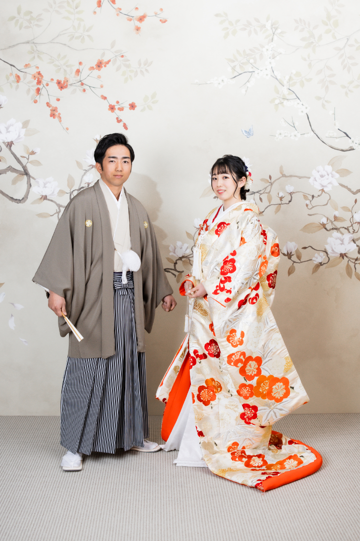 熊本チャペル　フォトウエディングレポート　No.48　色打掛でスタジオ前撮り（ファミリーフォト）