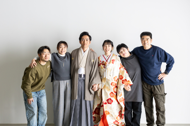 熊本チャペル　フォトウエディングレポート　No.48　色打掛でスタジオ前撮り（ファミリーフォト）