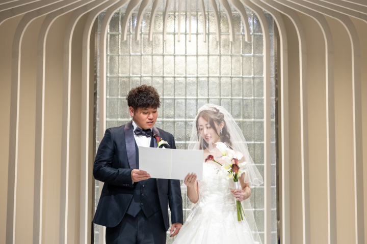 熊本チャペル　フォトウエディングレポート　No.57　チャペルでセレモニーフォト