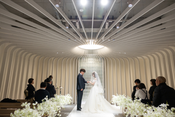 熊本チャペル　フォトウエディングレポート　No.57　チャペルでセレモニーフォト