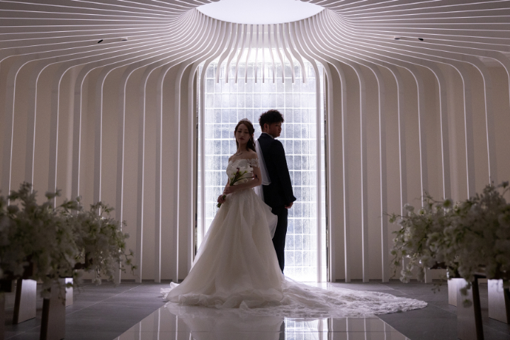 熊本チャペル　フォトウエディングレポート　No.57　チャペルでセレモニーフォト