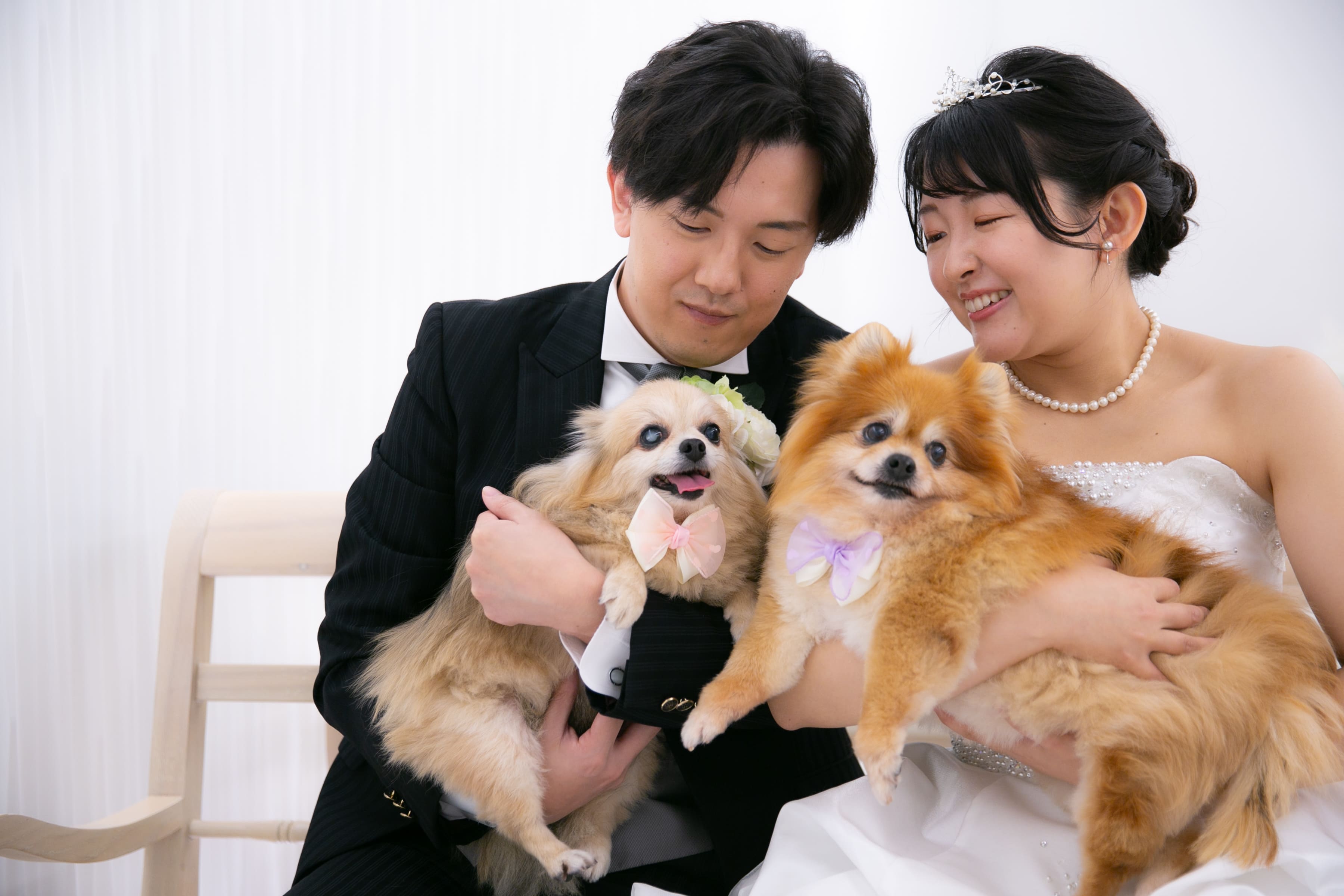 わんちゃんと一緒にフォトウエディング♪