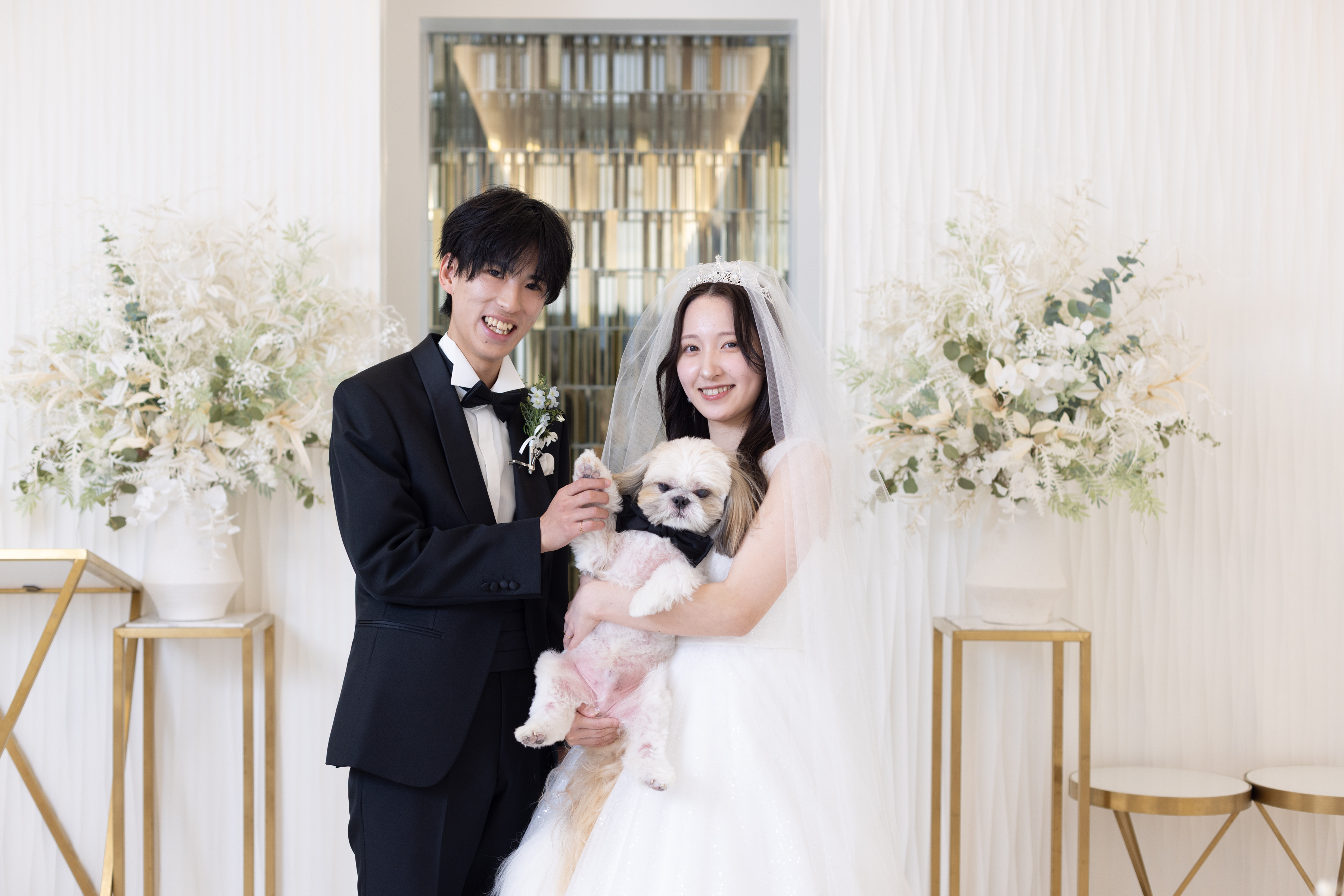 愛犬と一緒にフォトウェディング