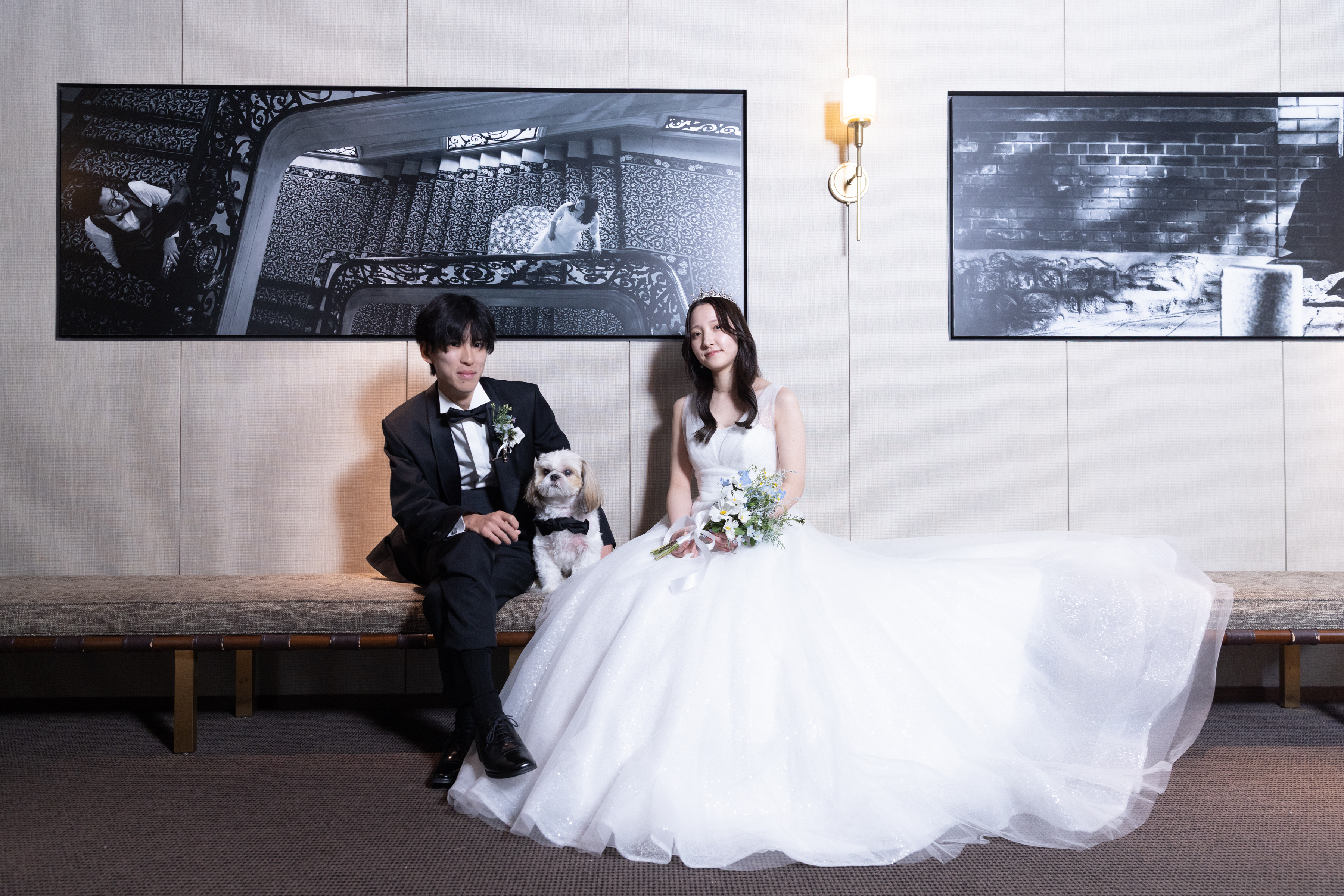 愛犬と一緒にフォトウェディング