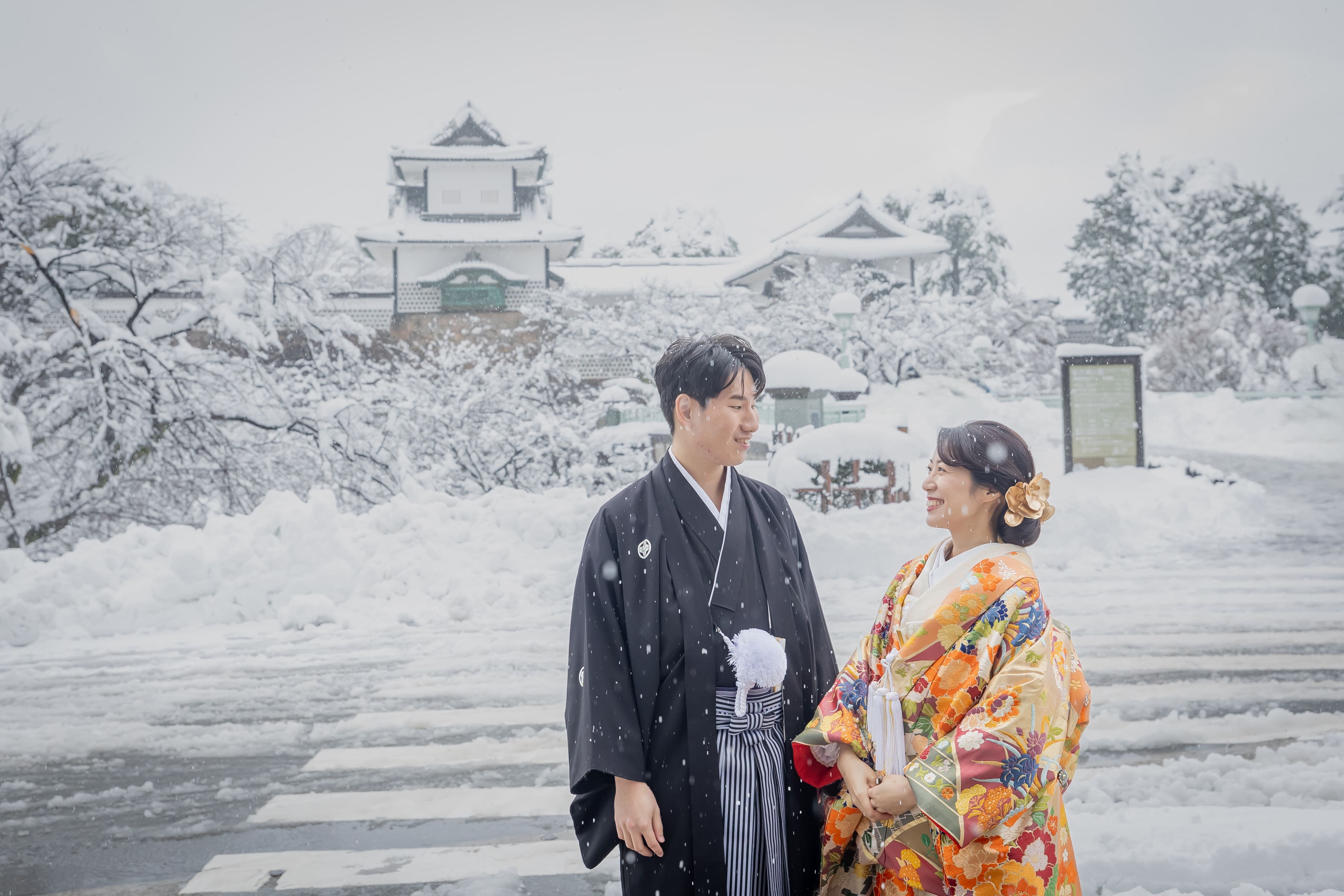 ロケーションフォト　～雪の兼六園～
