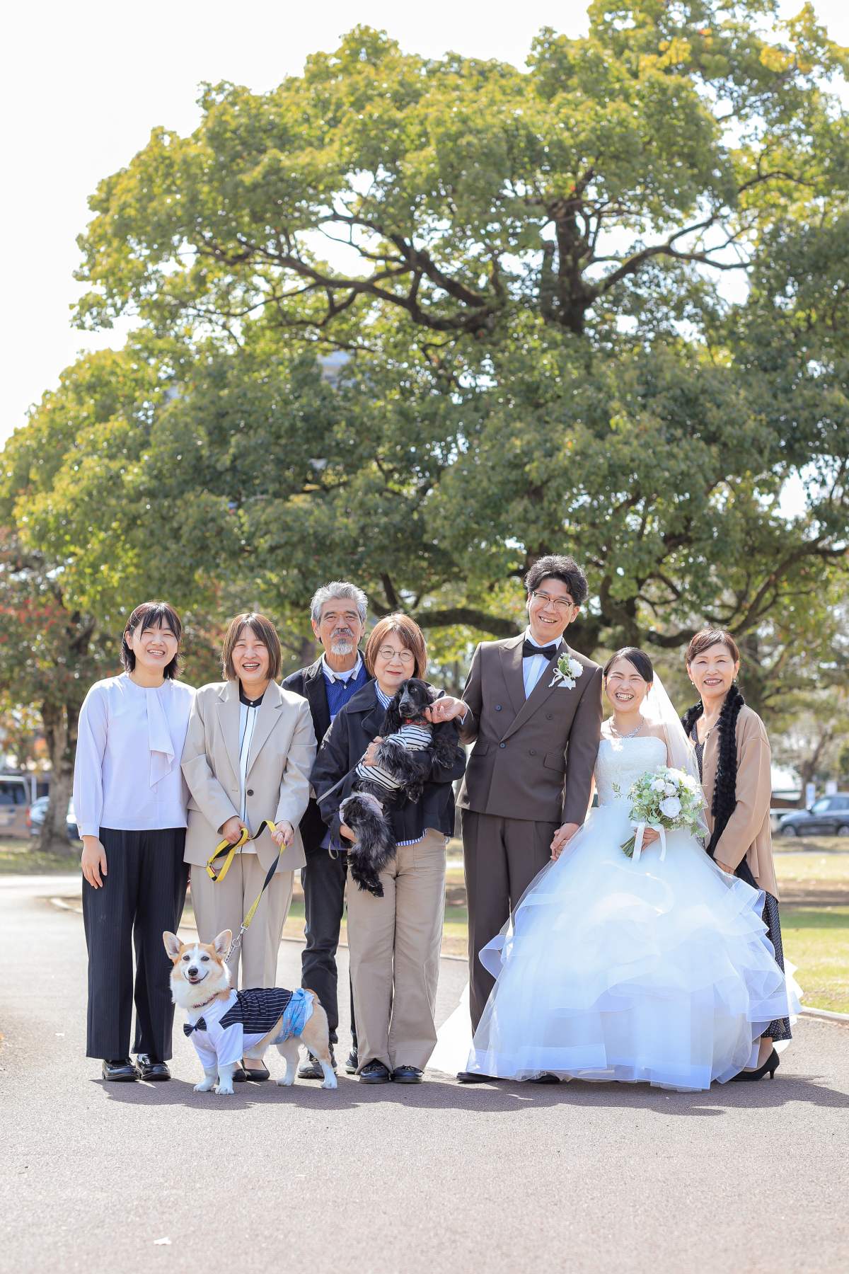 宮崎スタジオで洋装フォトウェディング～お外で愛犬と共に🐶～