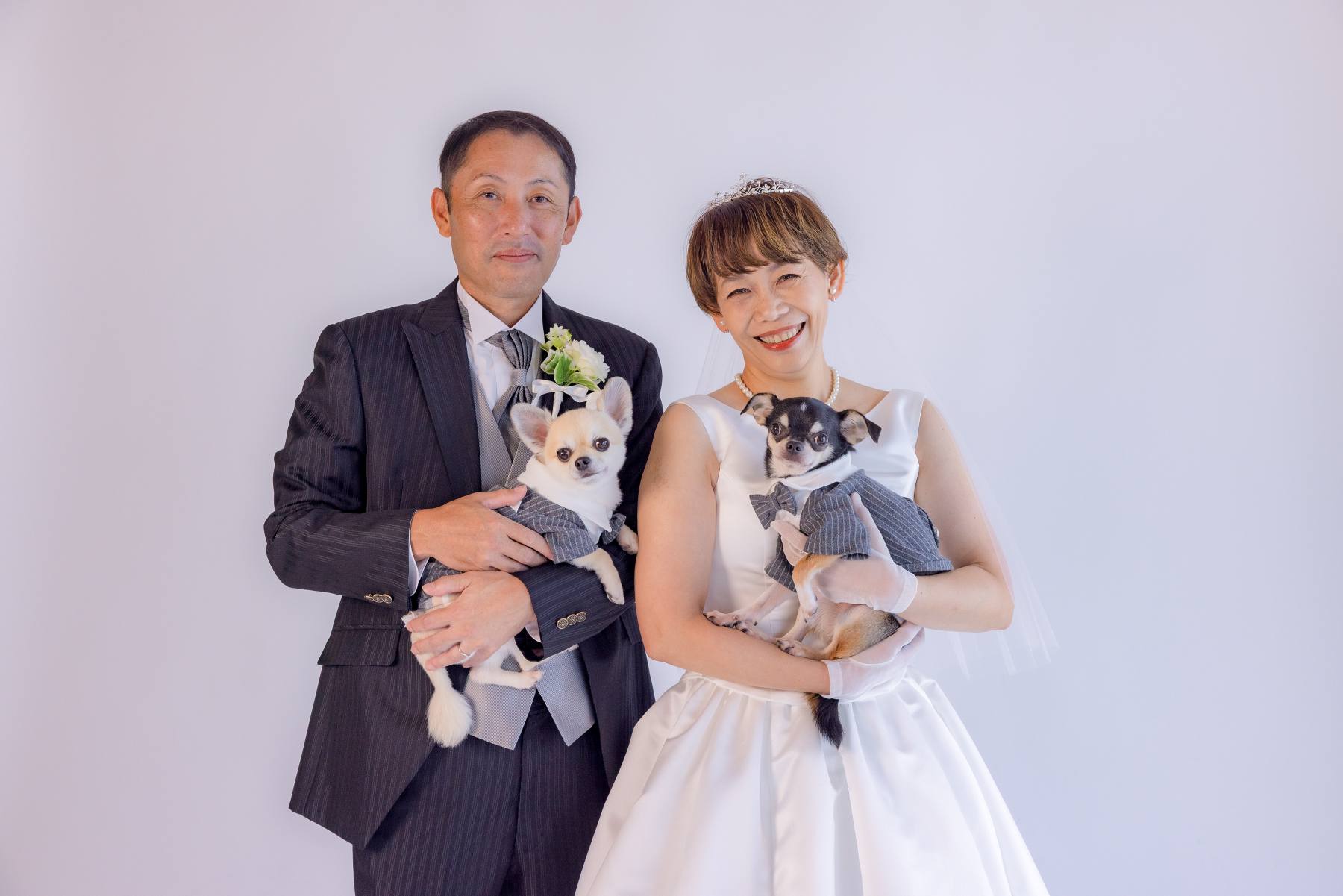 宮崎スタジオで和装洋装フォトウェディング✨愛犬たちと共に🐶