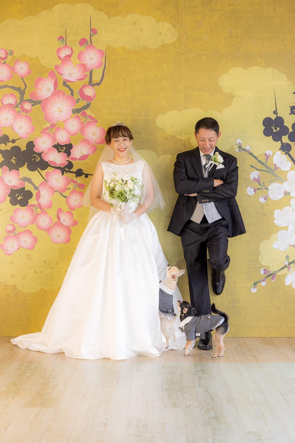 宮崎スタジオで和装洋装フォトウェディング✨愛犬たちと共に🐶