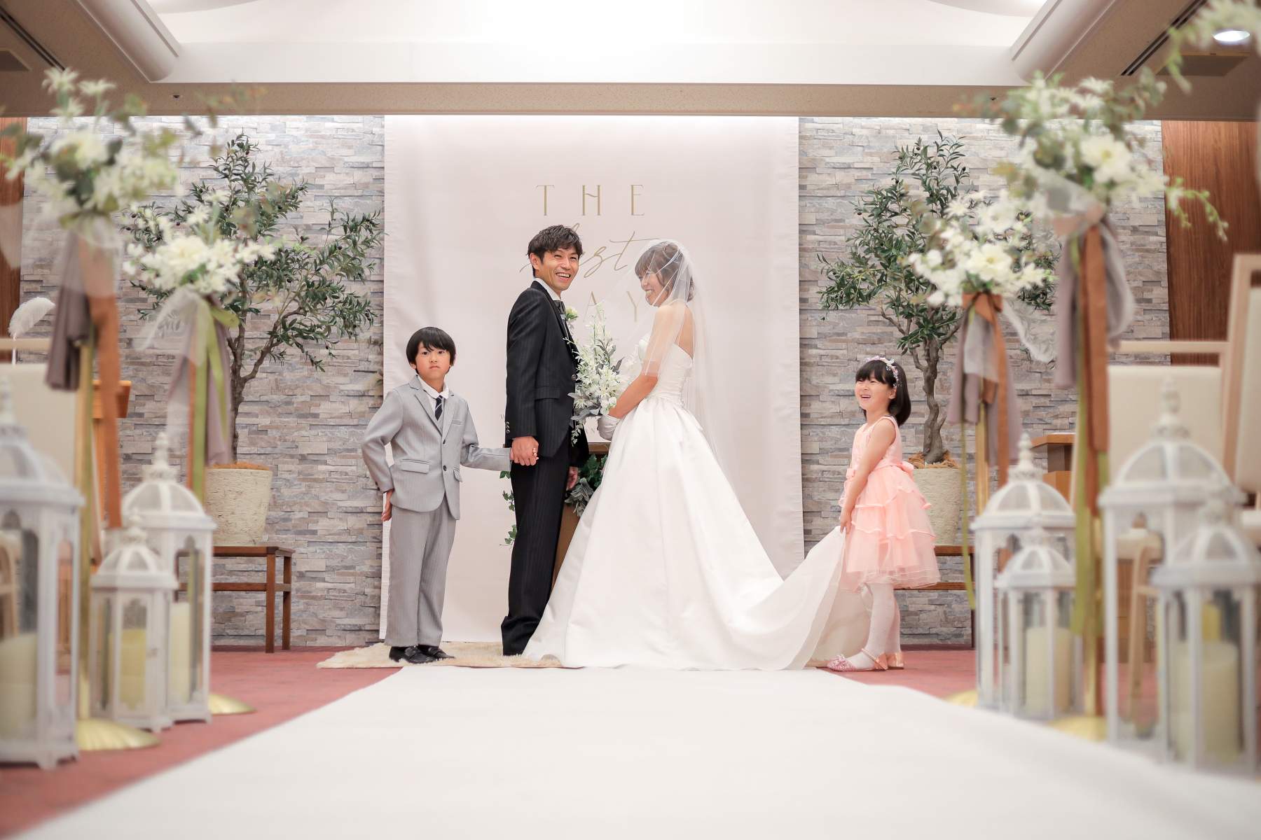 ニューウェルシティ宮崎で家族洋装フォトウェディング👨‍👨‍👧‍👦💕