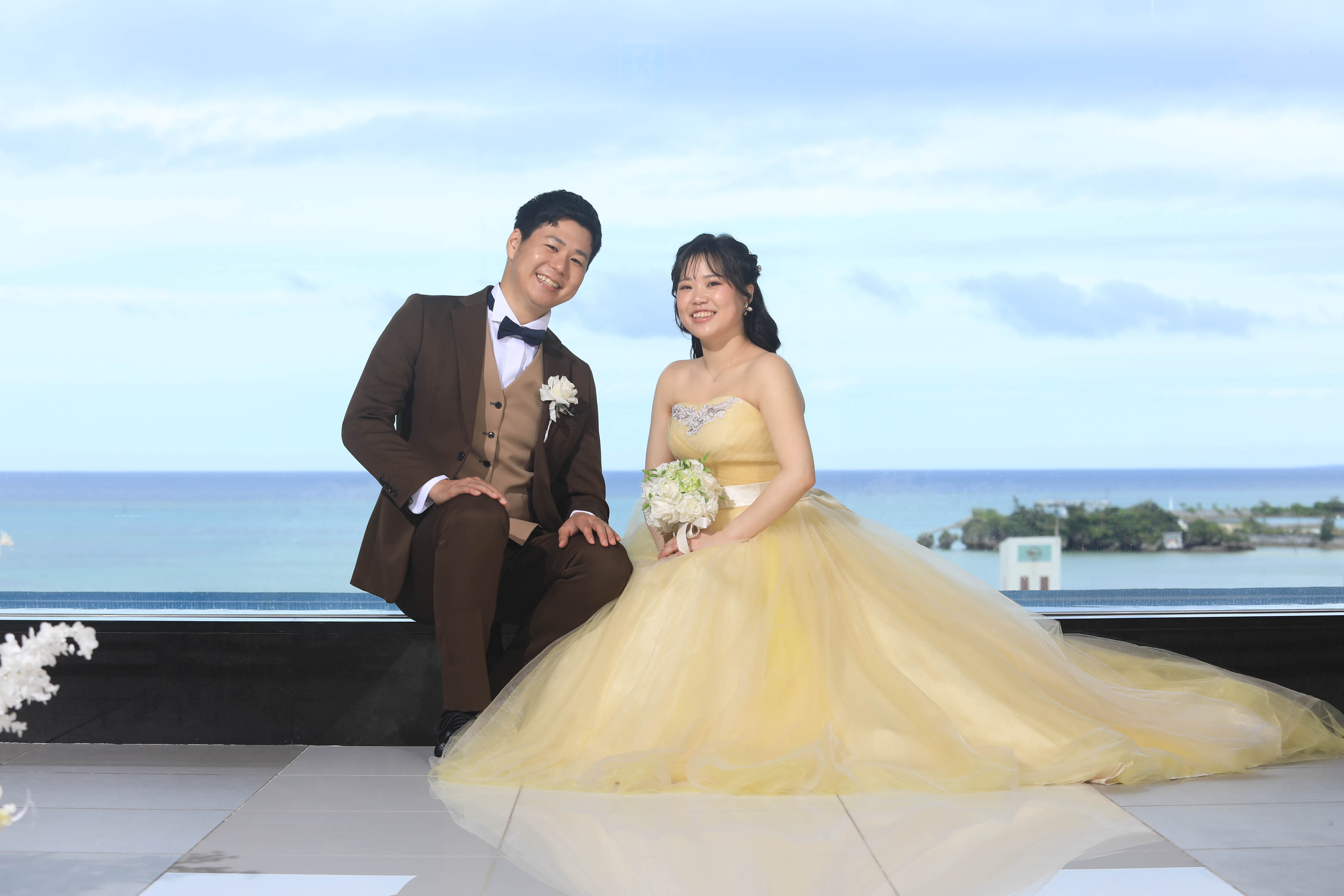 前撮りと結婚式の沖縄2daysWedding