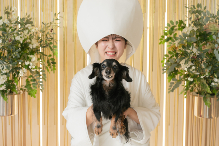 わんちゃんと和装撮影!