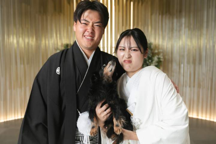 わんちゃんと和装撮影!