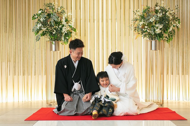 【和装1点フォト】チャペル+スタジオでファミリーフォト