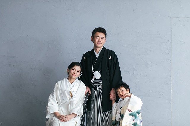 【和装1点フォト】チャペル+スタジオでファミリーフォト