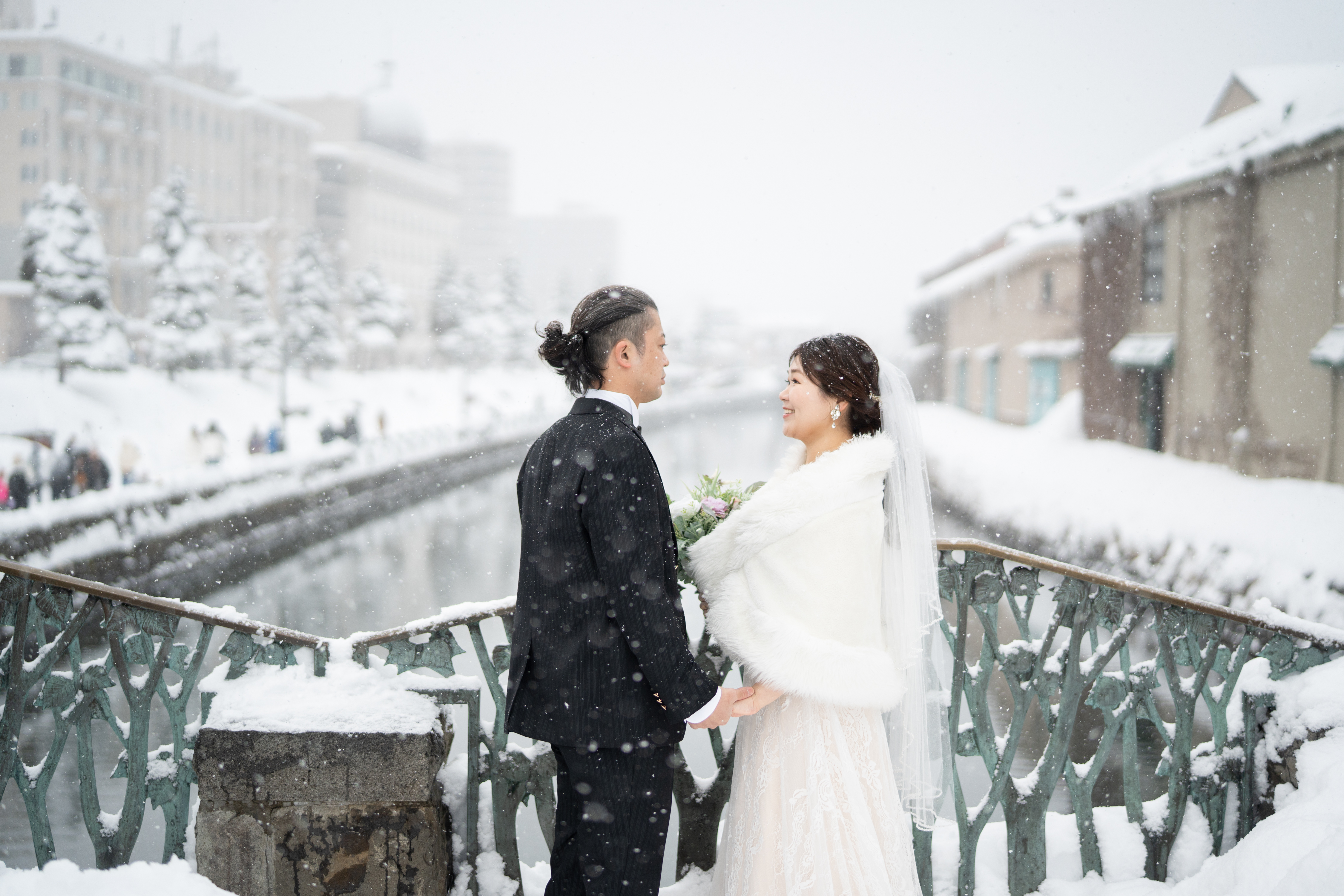 雪と運河が紡ぐ、小樽 冬のロケーション撮影