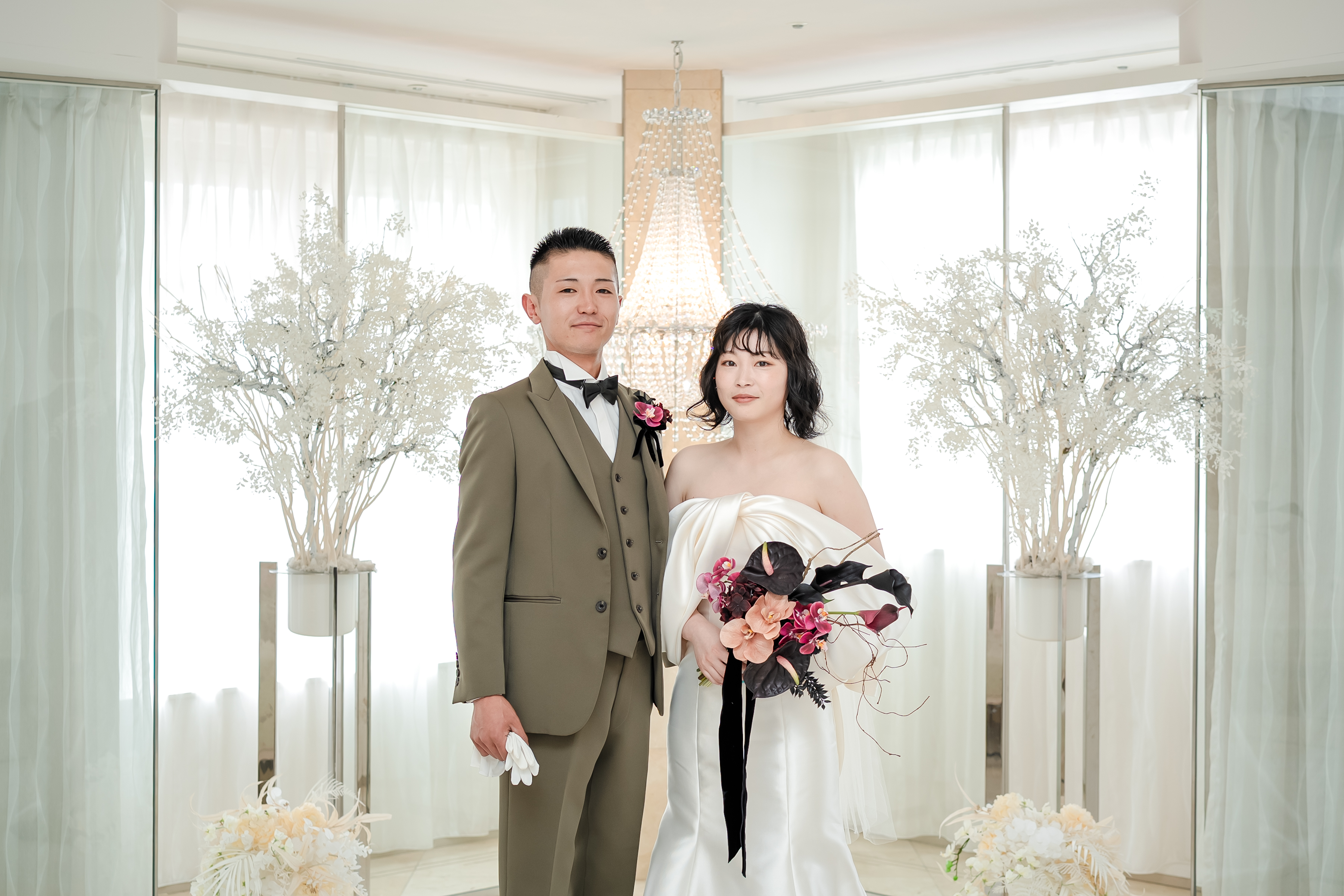 ウエディングドレス×グリーンドレス