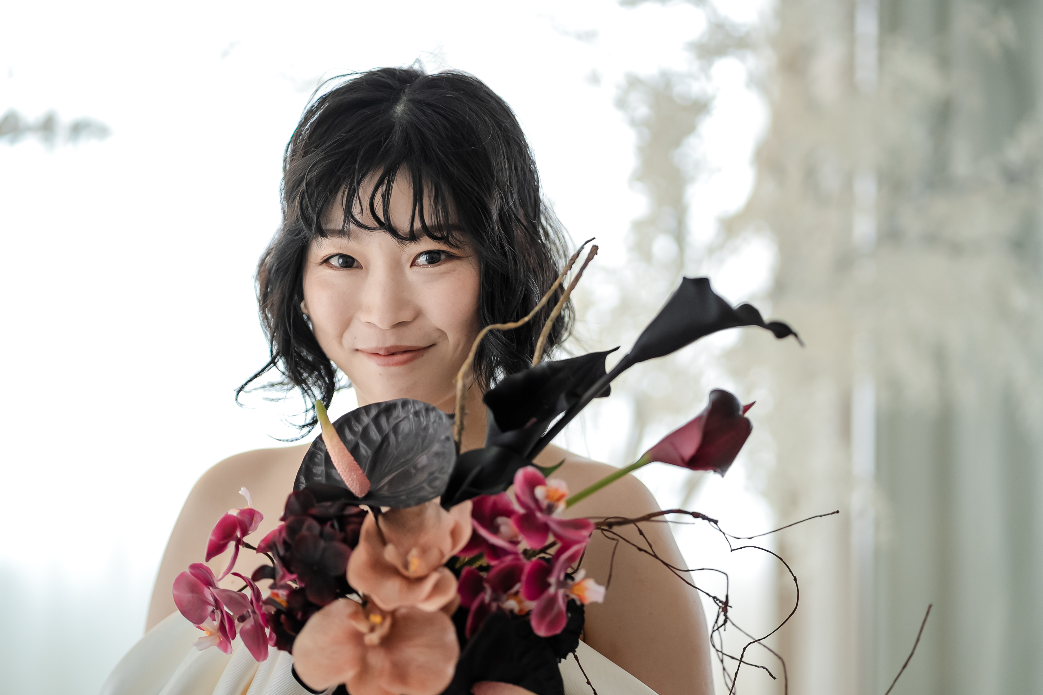 ウエディングドレス×グリーンドレス