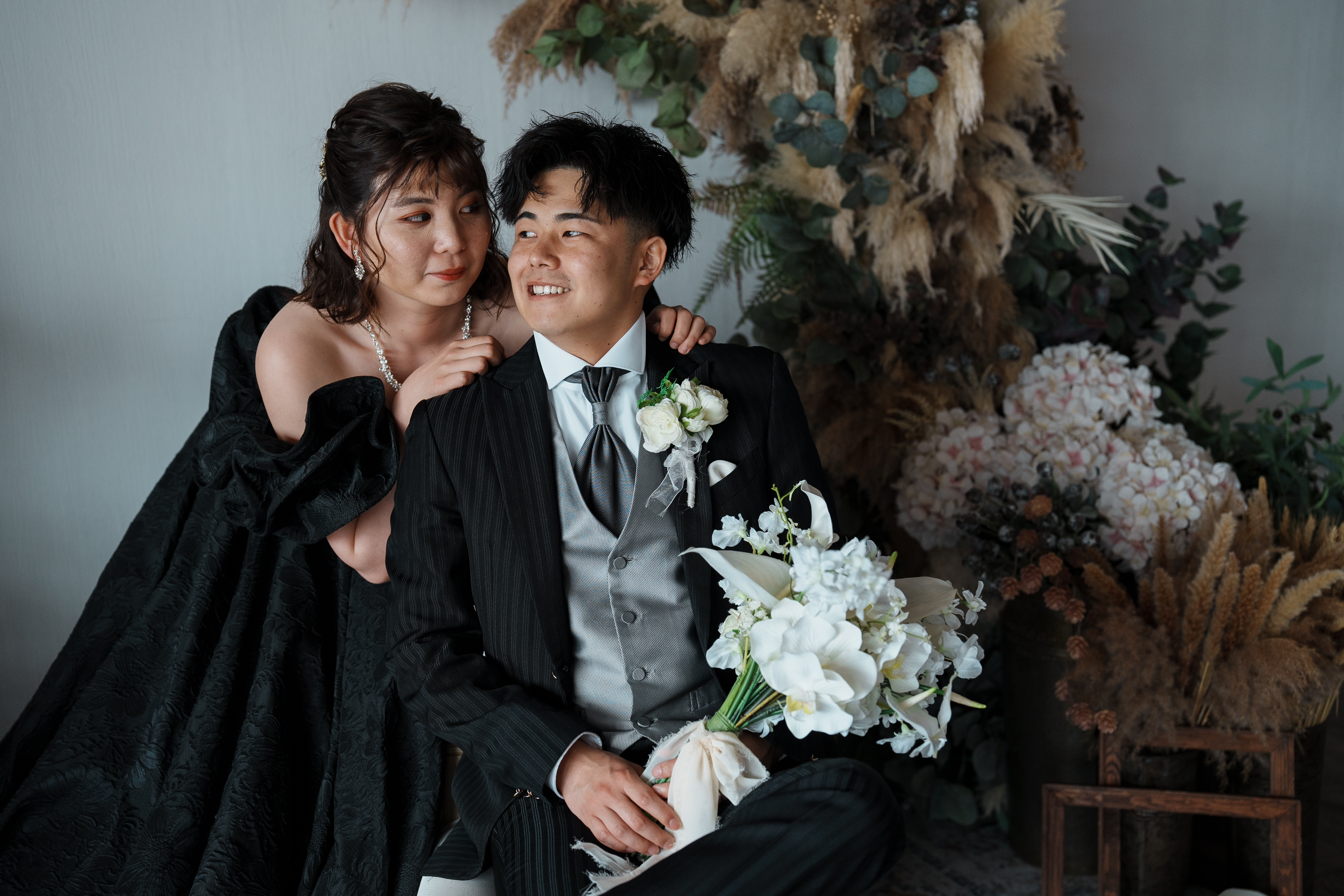 ブラックコーデ×犬ちゃんフォトウエディング！