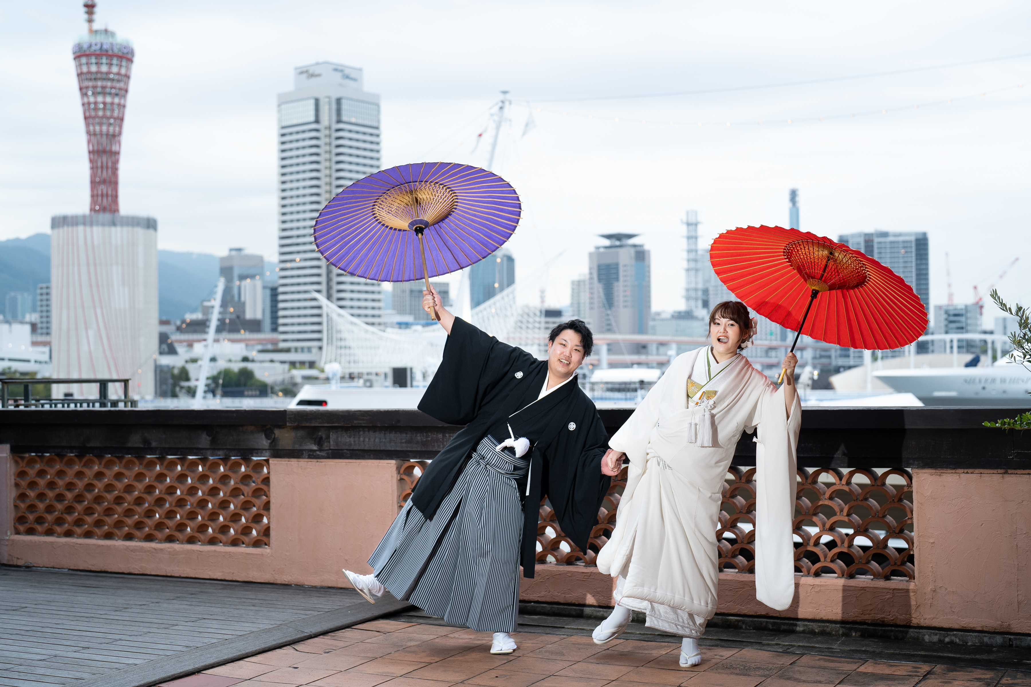 神戸モザイクならではのテラス撮影！