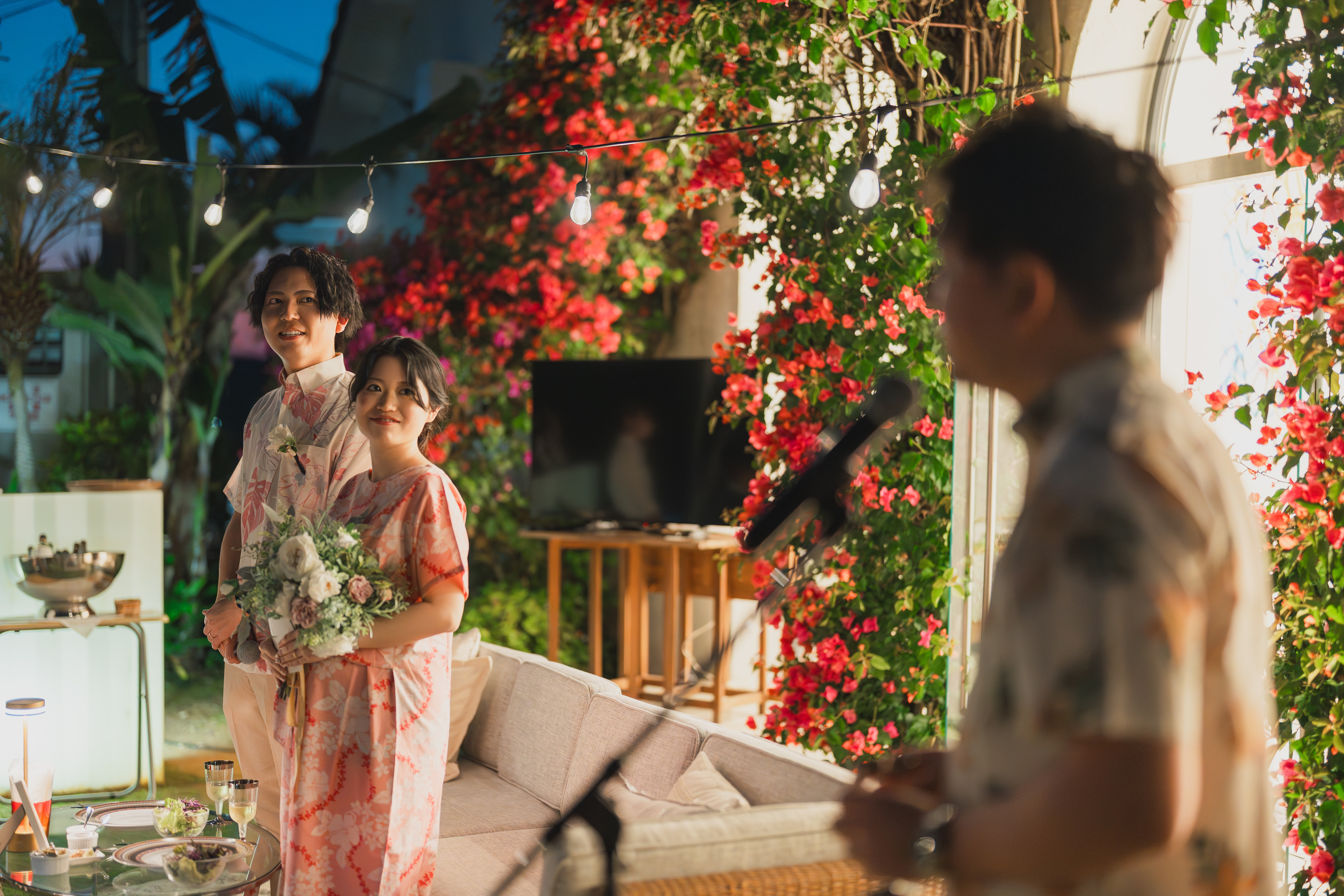 かしこまらないのがお二人らしい。大切なゲストと囲むガーデンBBQ！