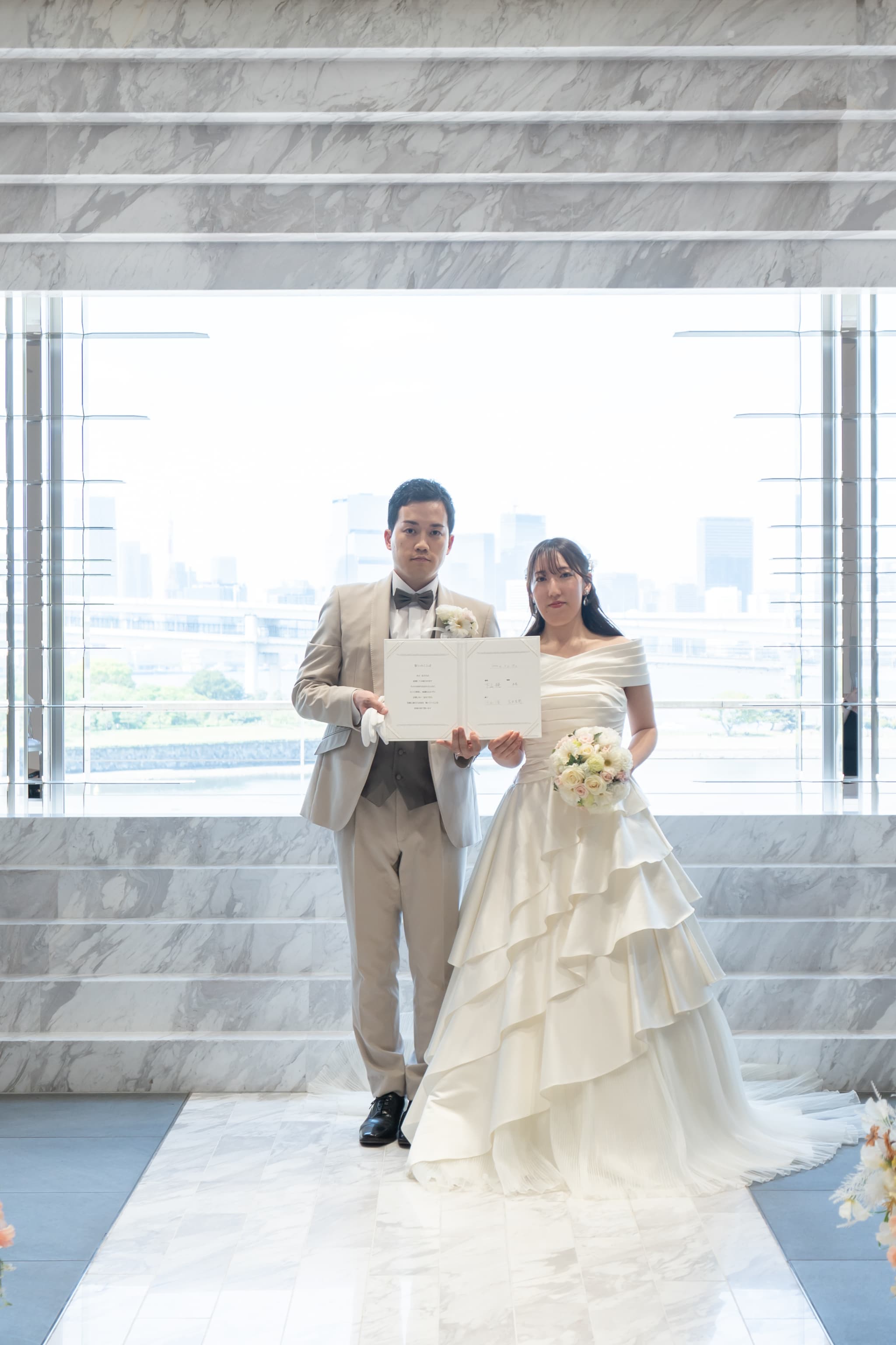 【小さな結婚式お台場店】前撮りと、ご家族との少人数挙式レポート